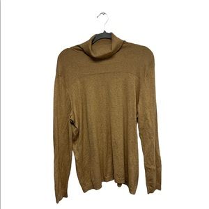 Talbots Caramel Ribbed Turtleneck Sweater, Size XL